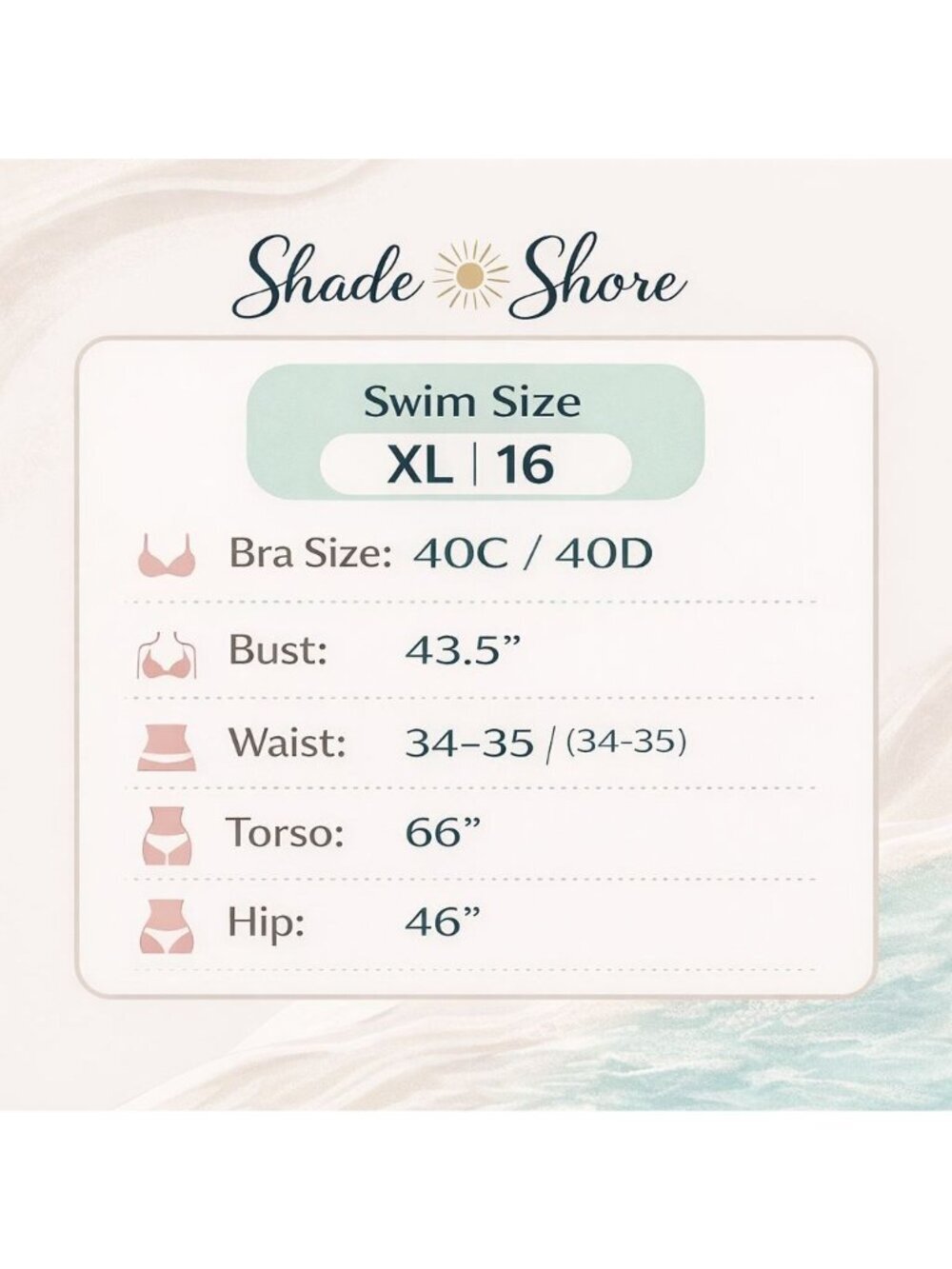 68.🆕XL Size 16  Shade & Shore  Ribbed Bead Knot Detail  Swimsuit - Picture 5 of 5